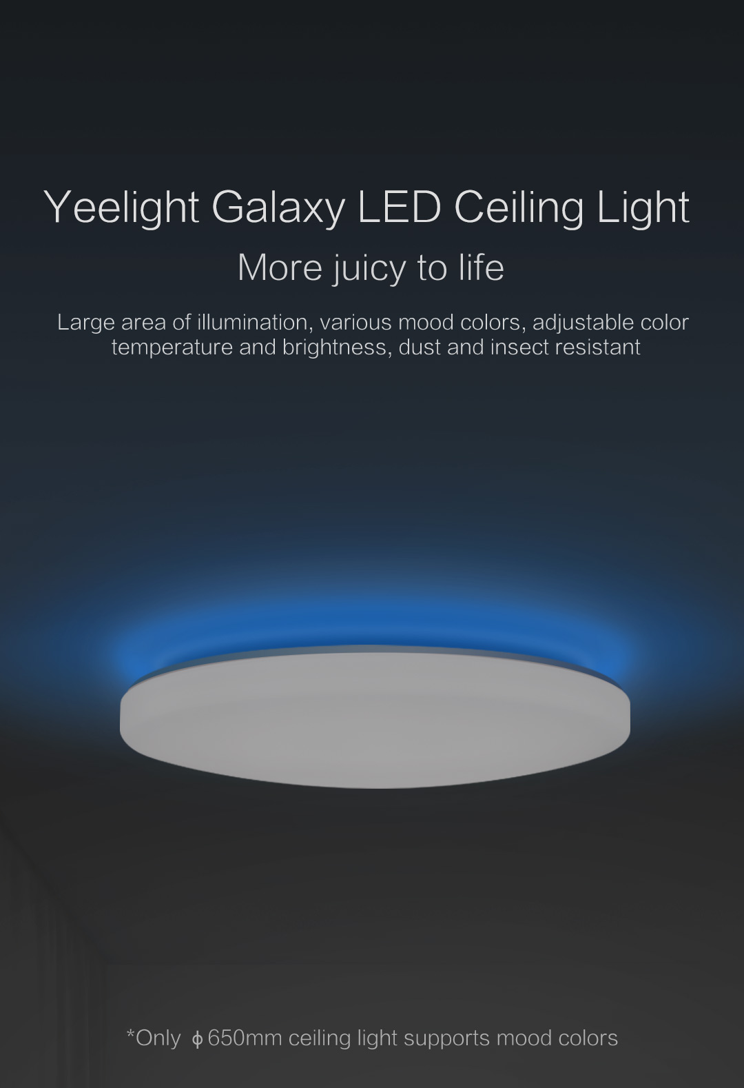 Yeelight YLXD50YL YYD013 Smart LED Pink Ceiling Light Colorful